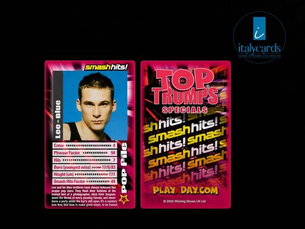 2003 TOP TRUMPS SMASH HITS LEE-BLUE