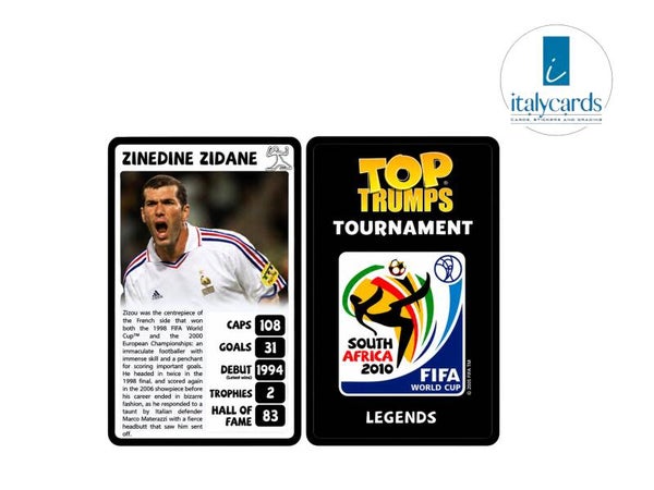 2010 TOP TRUMPS TOURNAMENT ZINEDINE ZIDANE