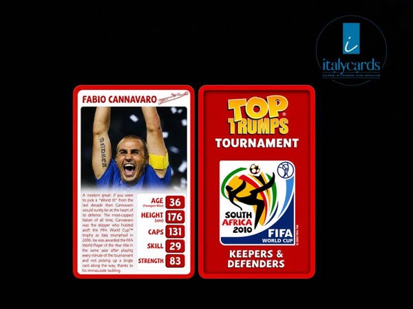 2010 TOP TRUMPS TOURNAMENT FABIO CANNAVARO