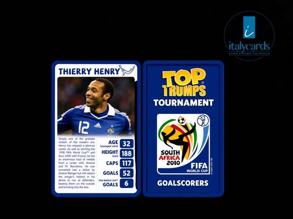 2010 TOP TRUMPS TOURNAMENT THIERRY HENRY