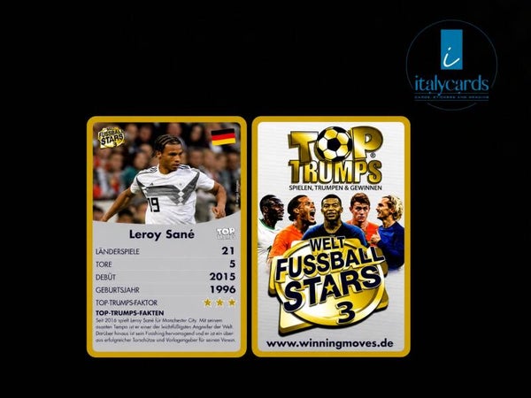 2020 TOP TRUMPS WELT FUSSBALL STARS 3 LEROY SANE'