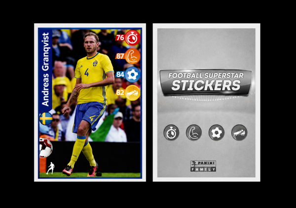 2018 PANINI FOOTBALL SUPERSTAR KELLOGG'S ANDREAS GRANQVIST