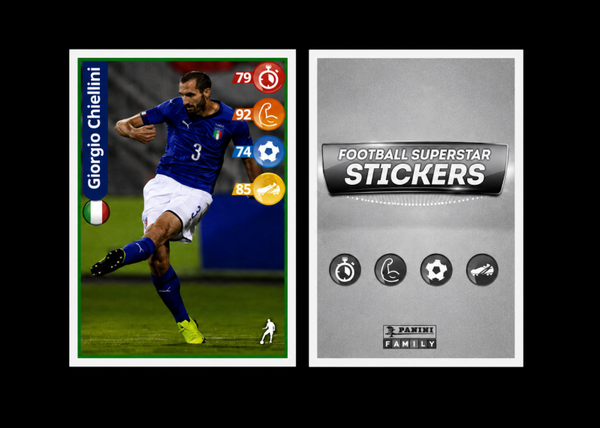 2018 PANINI FOOTBALL SUPERSTAR KELLOGG'S GIORGIO CHIELLINI
