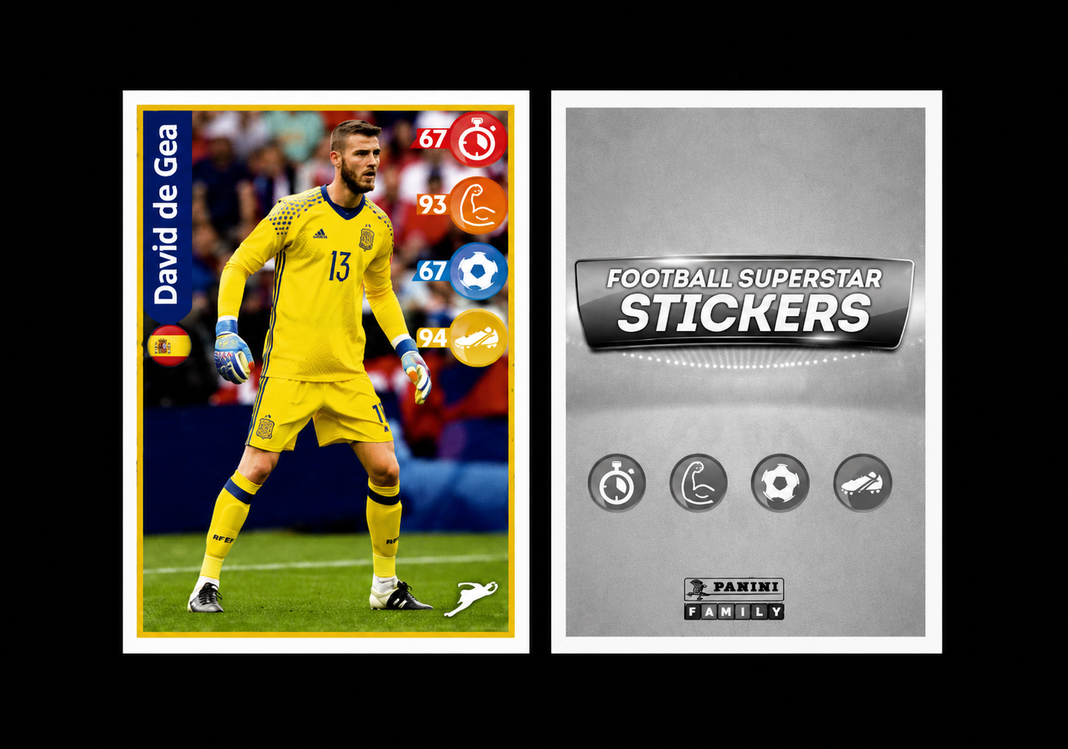 2018 PANINI FOOTBALL SUPERSTAR KELLOGG'S DAVID DE GEA