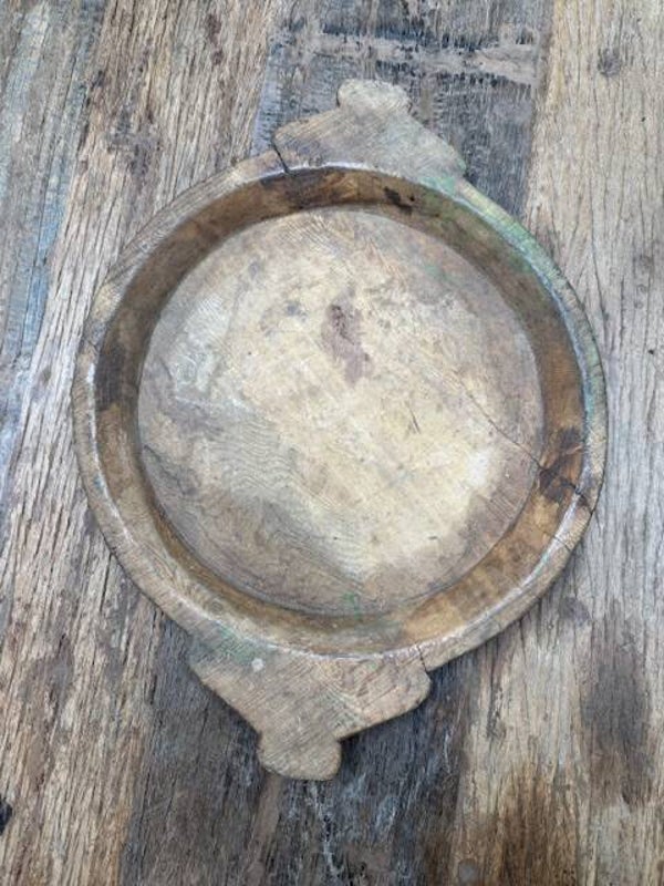 2038, Oude Houten Indiaanse Chapati , 48 x 37cm