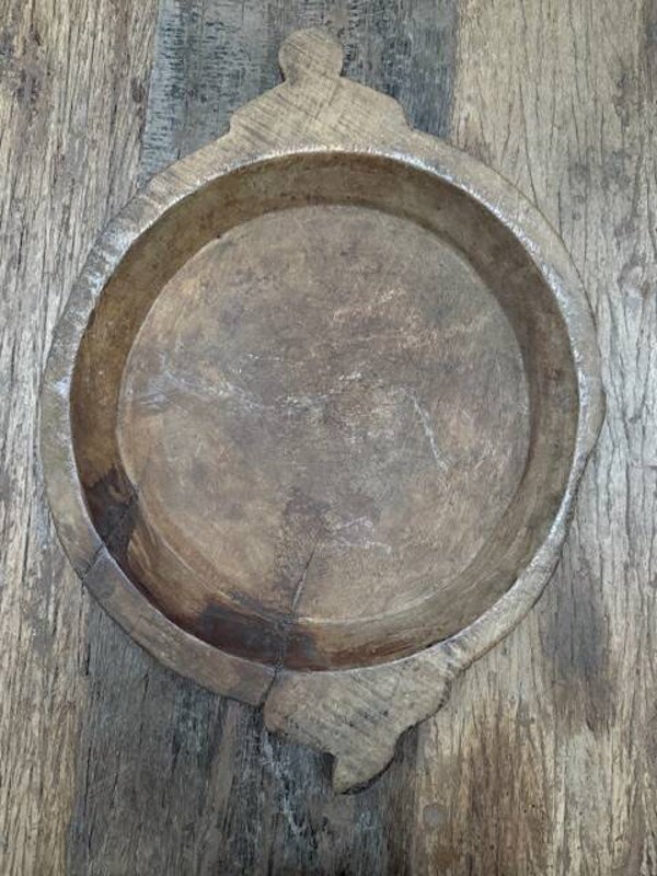 2041, Oude Houten Indiaanse Chapati , 47,5 x 35cm,