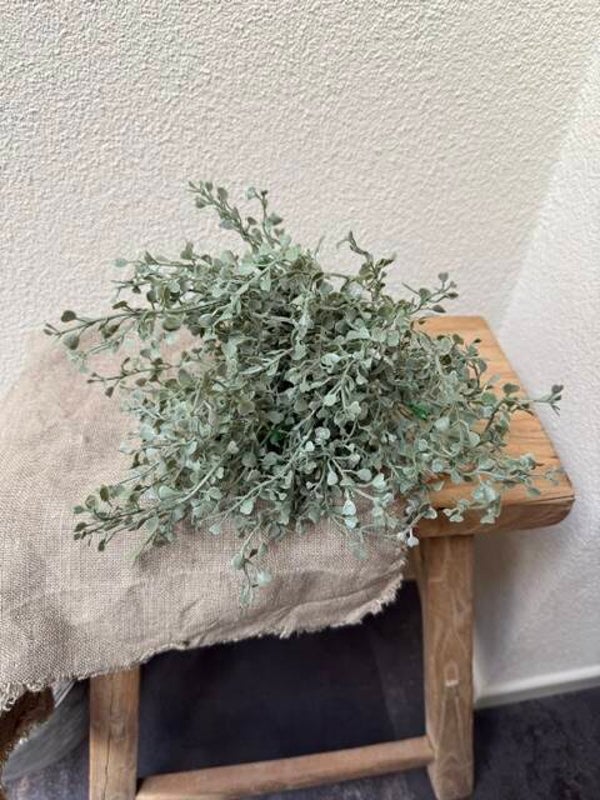 3020, Gingko Bush kunsttak , 32cm , grijs groene kleur