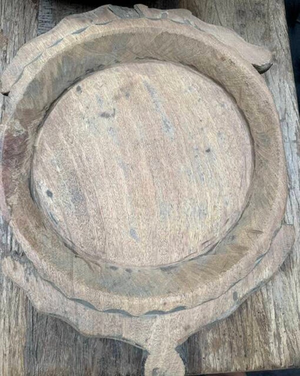 3035, Oude houten Chapati schaal, 48cm lengte, 35cm breedt, 5,5cm hoog