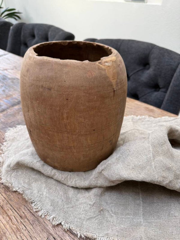3078, prachtige grote houten Nepalese pot
