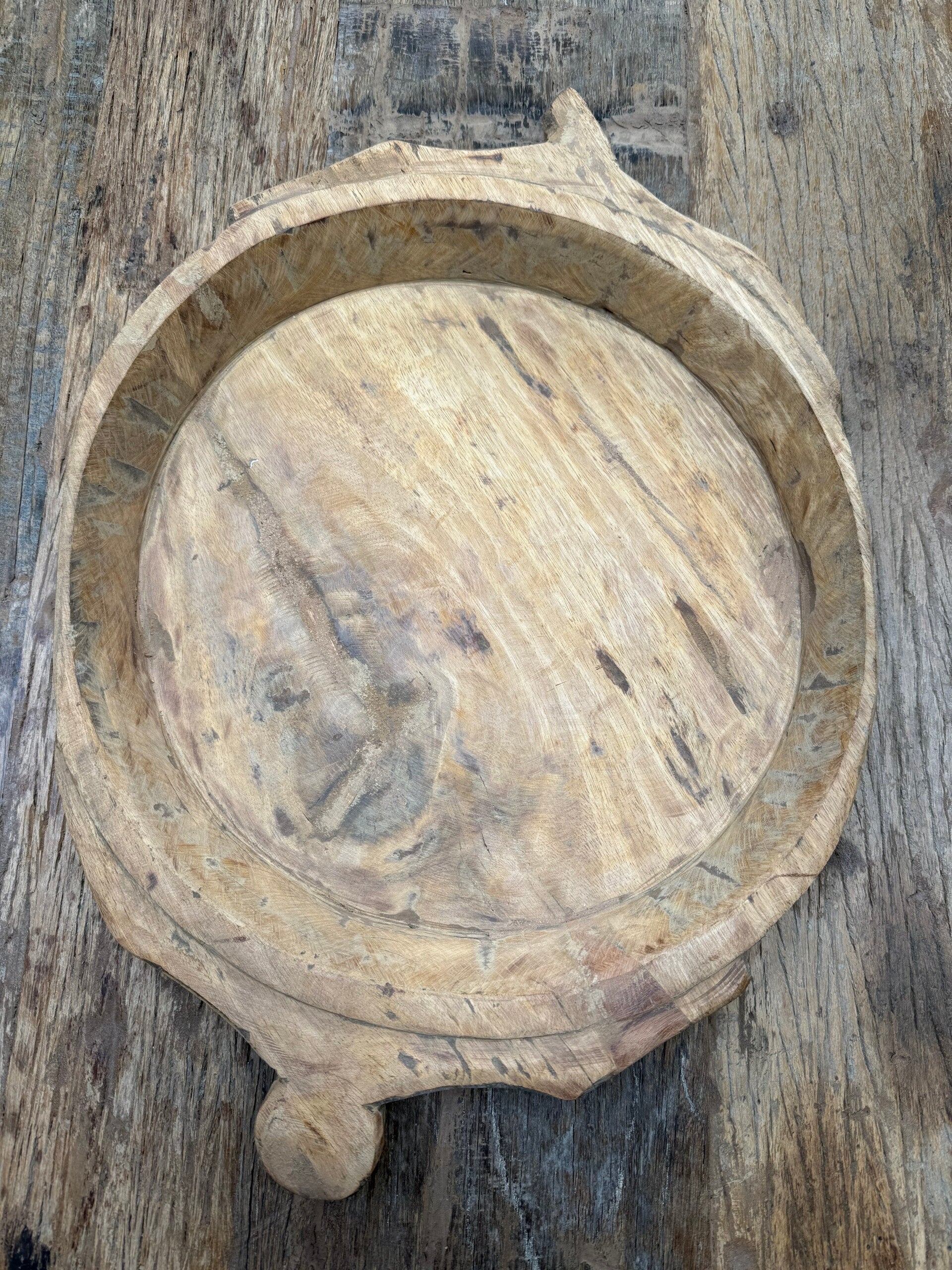 3079, grote houten Chapati schaal, 56 x 39,5cm