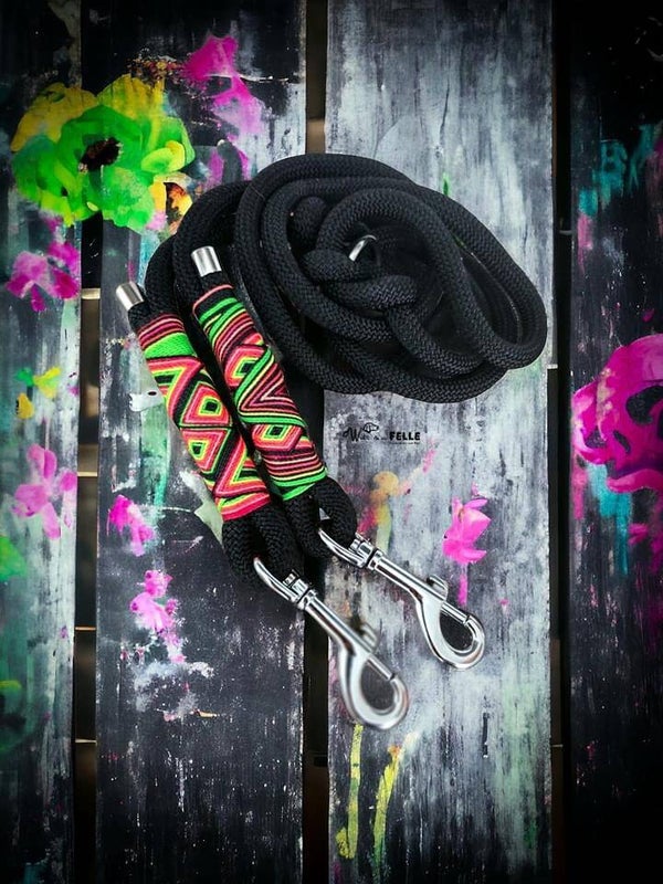 Sofortkauf-Leine Schwarz Neon