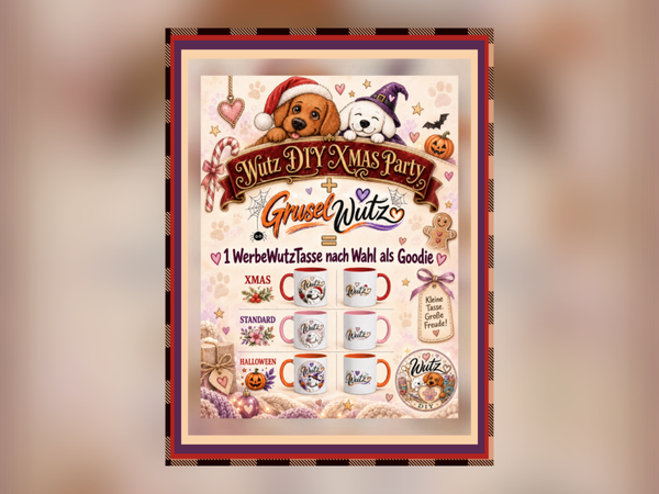 Kombipaket Wutz-DIY-XMAS-Party & GruselWutz - inkl WerbeWutzTasse als Goodie