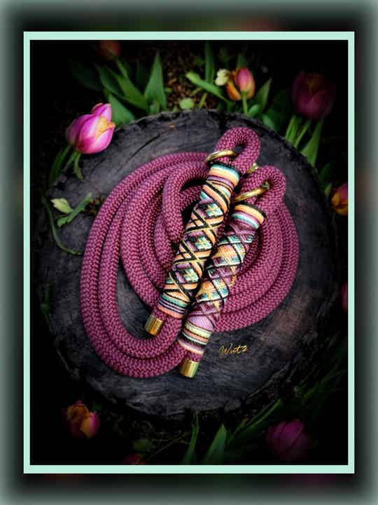 Sofortkauf-Leine Bordeaux Karo