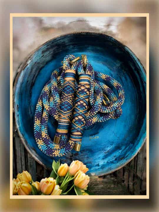 Sofortkauf-MiniWutzLeine Blau/Türkis/Gold