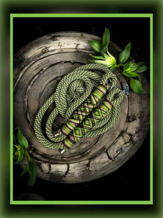 Sofortkauf-MiniWutzLeine Grün/Dunkelgrün