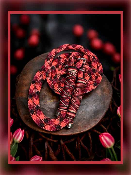 Sofortkauf-Leine Bordeaux/Koralle