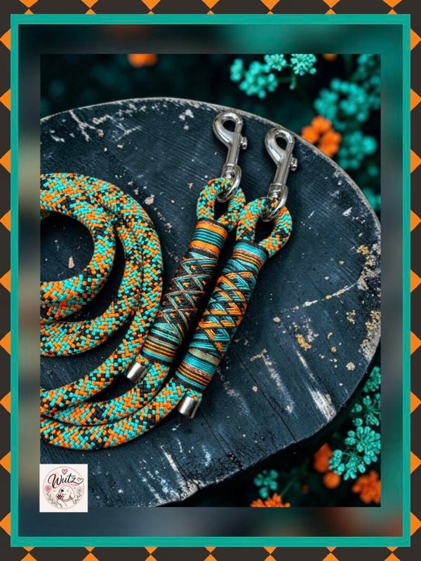 Sofortkauf-Leine Aqua/Orange