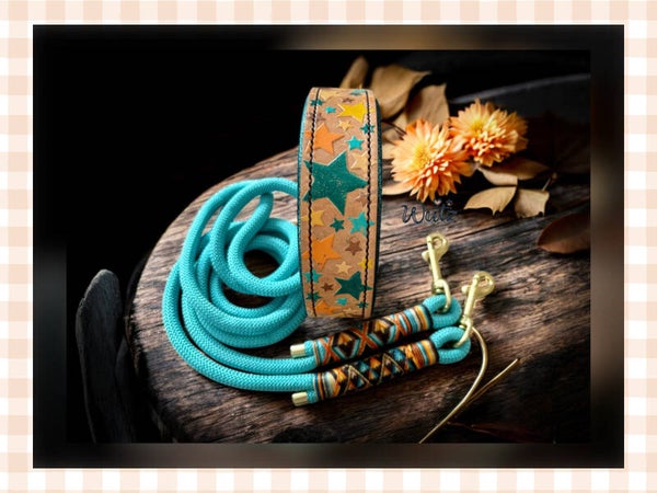 Leder Handgenäht & Handgefärbt  "Sternenstaub“