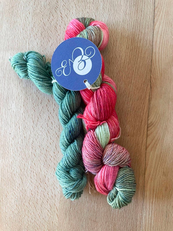 Kit à cho7 • Merino Nylon • rouge/vert