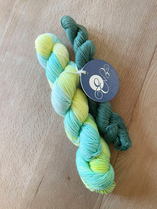 Kit à cho7 • Merino Nylon • vert/jaune