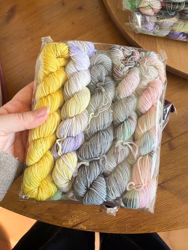 Kit de minis • Merino Nylon • Jaune>rose