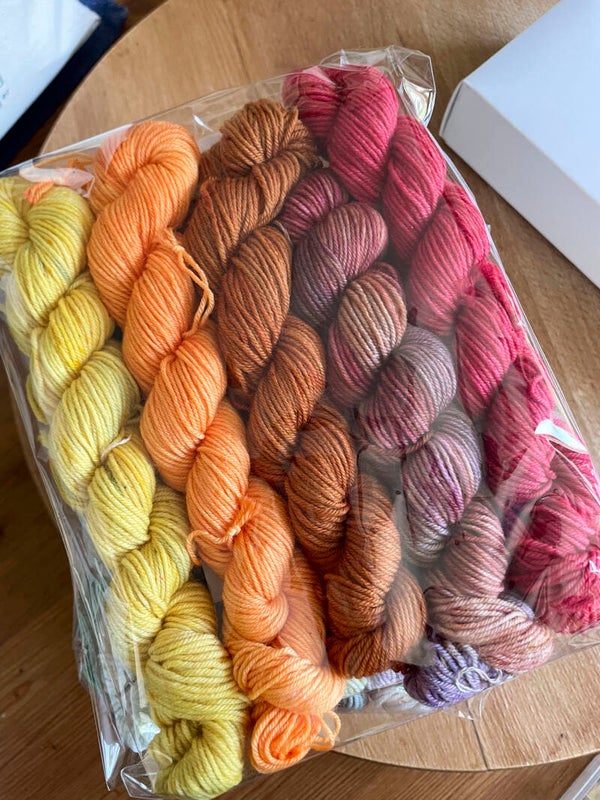 Kit de minis • Merino Nylon • jaune>rouge
