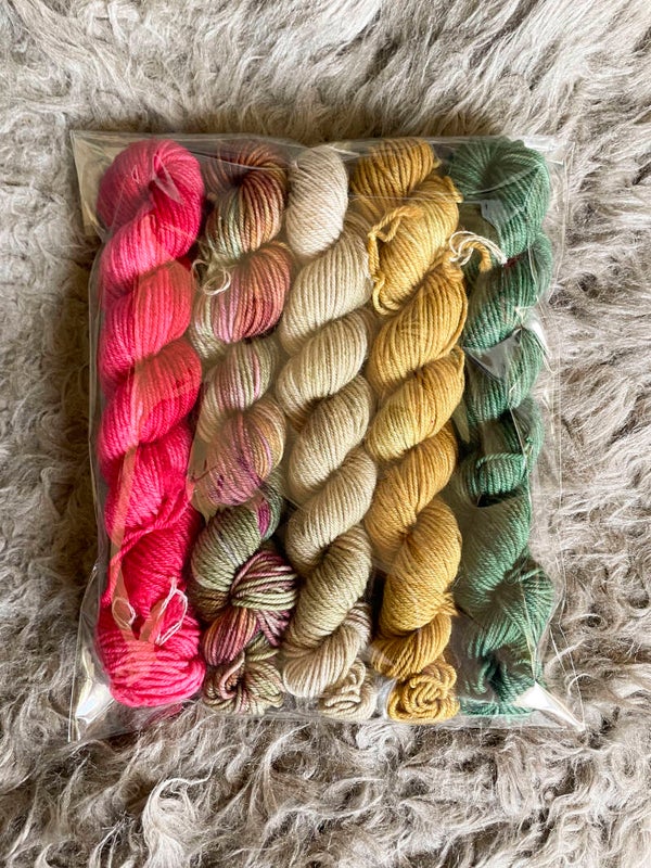 Kit de minis • Merino Nylon • vert>rouge