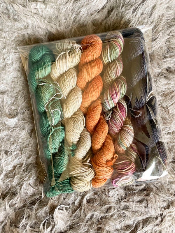 Kit de minis • Merino Nylon • vert>noir