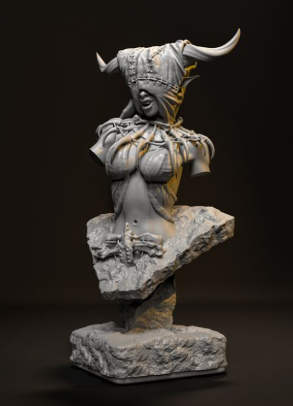 Horned Chick | Brushlikker Paint-a-long |