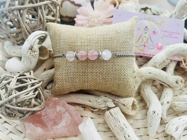 💗 L'Âme en Rose - Bracelet ajustable chainette