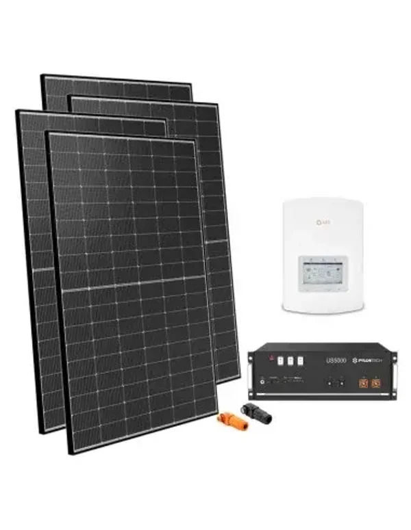 Kit fotovoltaico monofase 3150W inverter ibrido Solis 3kW litio Pylontech 4.8kWh