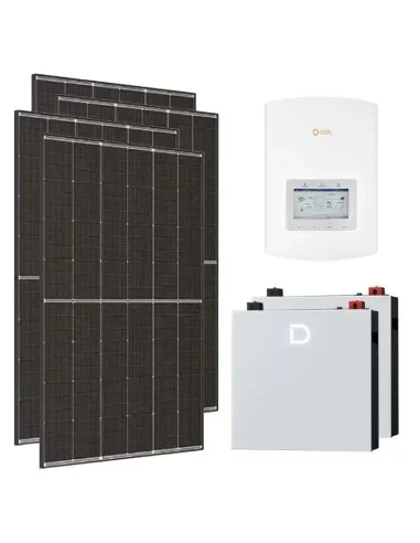 Kit fotovoltaico monofase 3185W inverter 3kW Solis litio 10.24kWh Dyness DL5.0C PRO