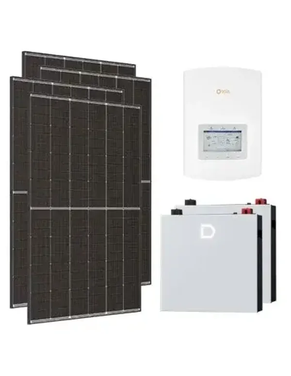 Kit fotovoltaico monofase 3185W inverter 3kW Solis litio 10.24kWh Dyness DL5.0C PRO