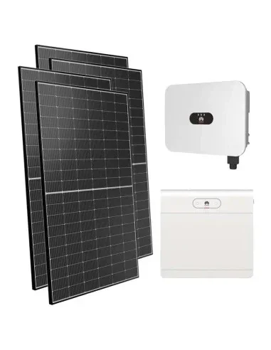 Kit fotovoltaico monofase 3500W inverter Huawei 3.68kW LB0 litio 7kWh LUNA2000