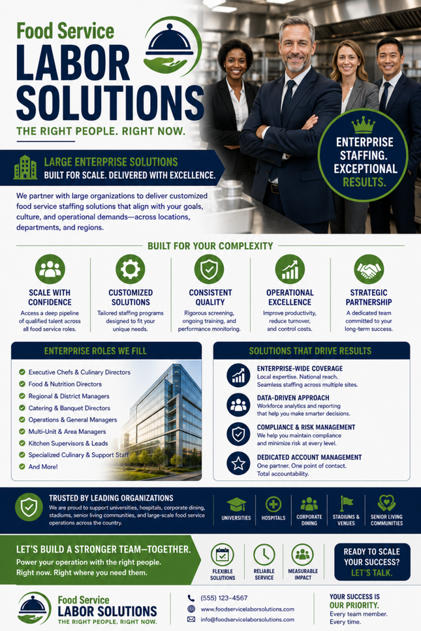 FOOD SERVICE LABOR SOLUTIONS (Large Enterprises)