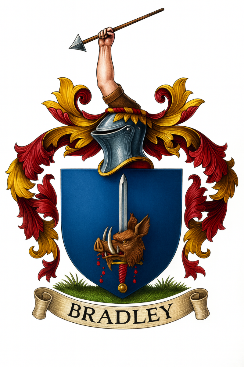 Ancient Bradley Princely Line COA