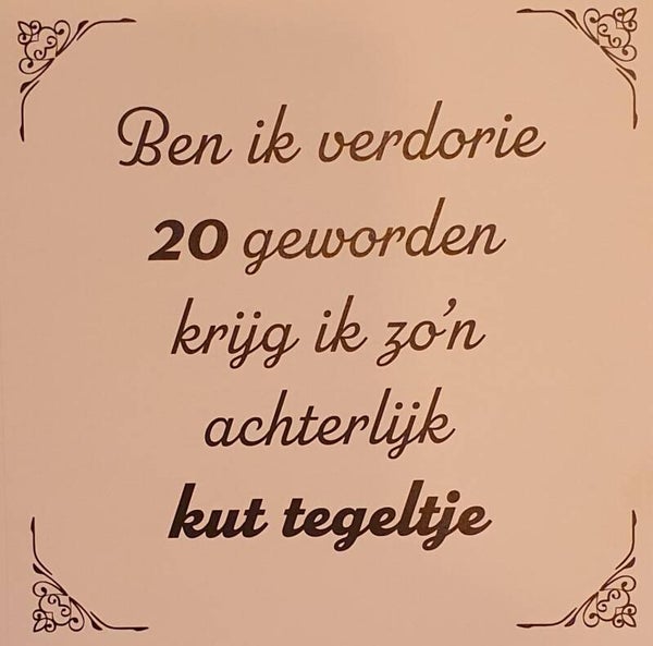 Tegeltje 20 jaar