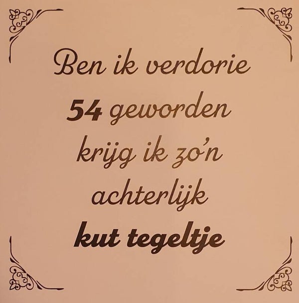 Tegeltje 54 jaar