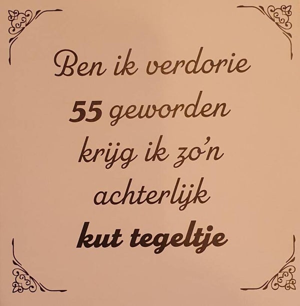 Tegeltje 55 jaar