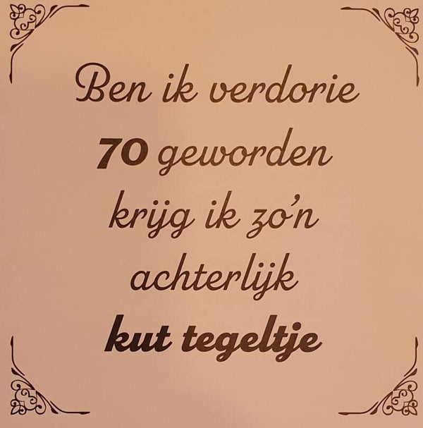 Tegeltje 70 jaar