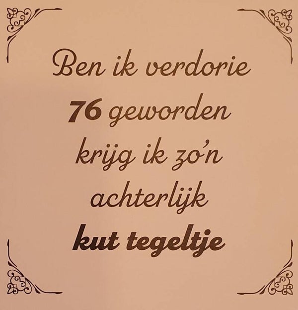 Tegeltje 76 jaar