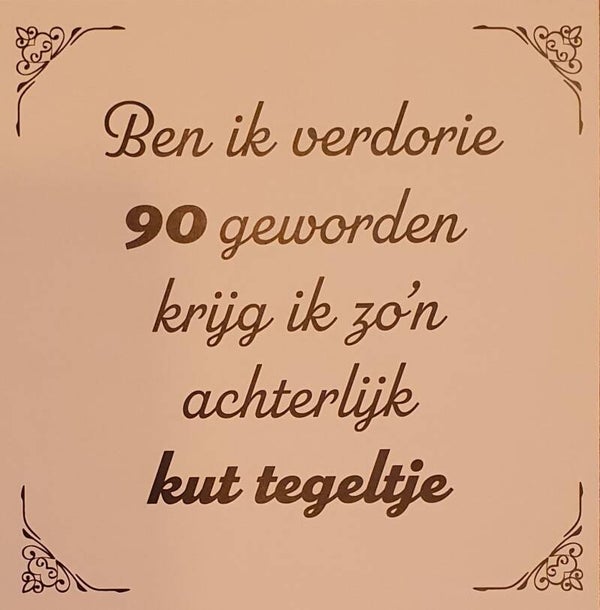Tegeltje 90 jaar