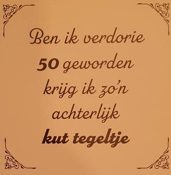 Tegeltje 50 jaar