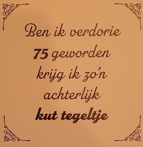 Tegeltje 75 jaar