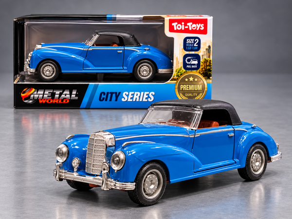 Blauwe gesloten Convertible