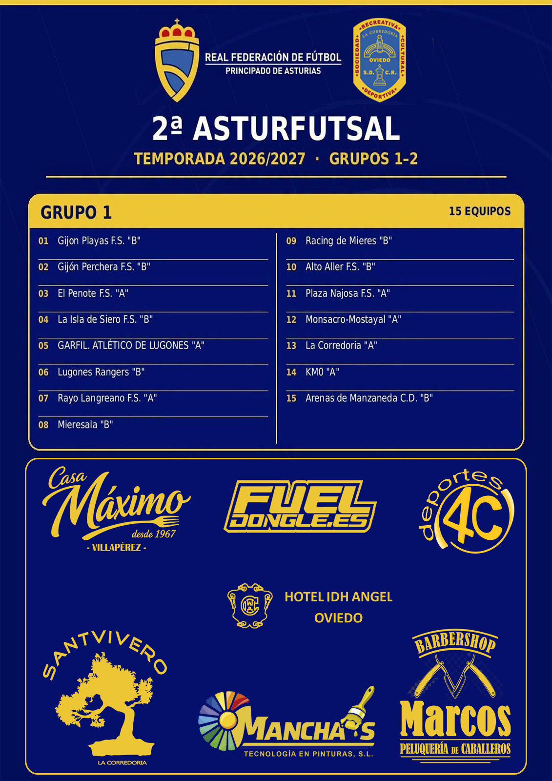 Clasificación Asturfutsal