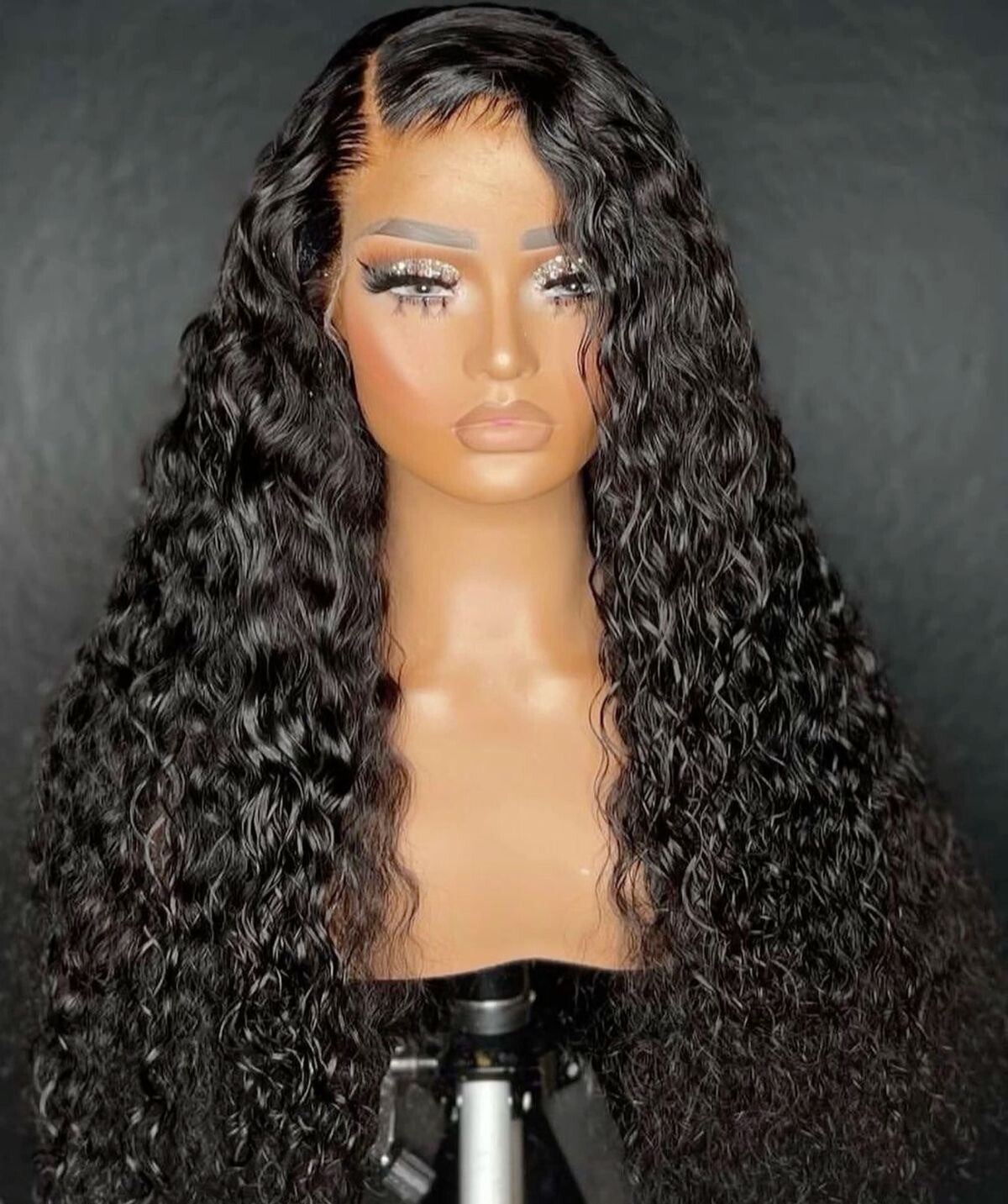 Human hair curly hair, 24 inches