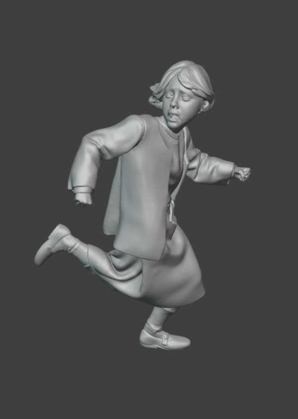 EF02  Fillette effrayée/ Scared girl