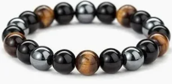 Triple Guard - Hematite, Onyx and Tigereye Bracelet