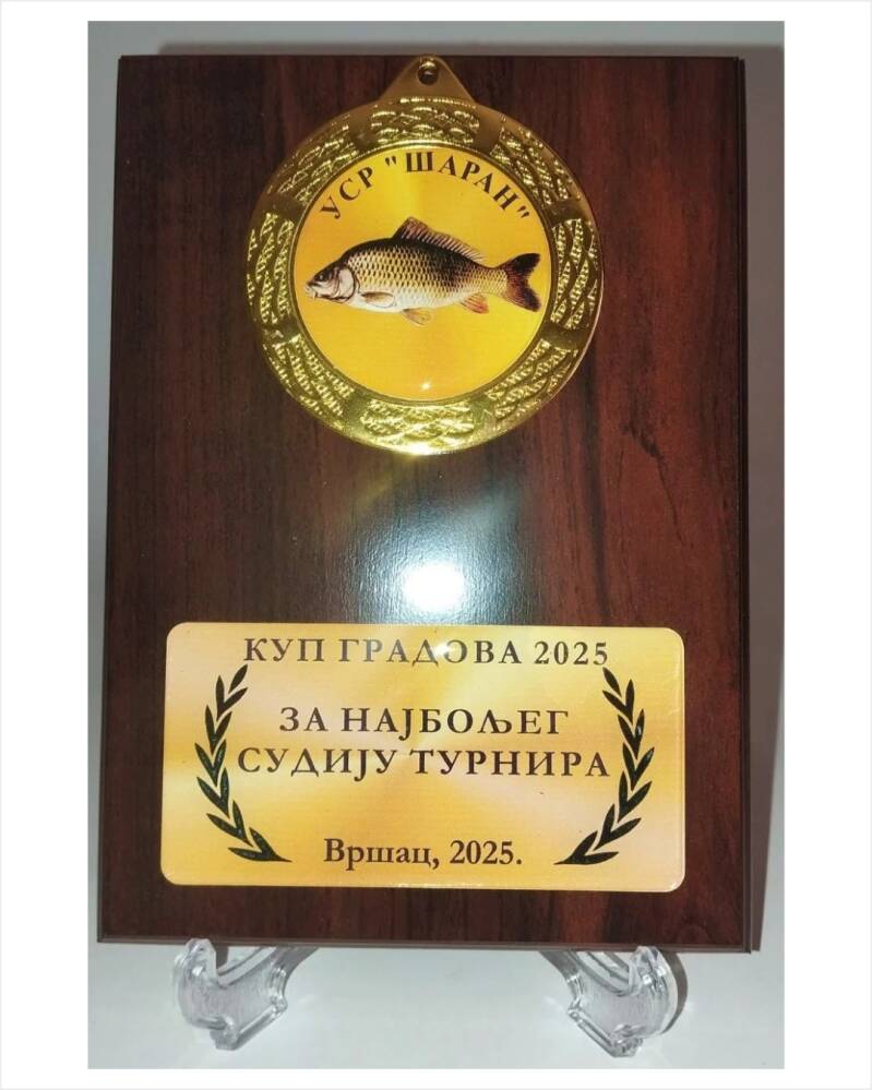 plaketa sa plastičnim postoljem
